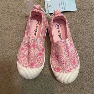 Cat & Jack Pink Floral Kaleigh slip on Sneakers